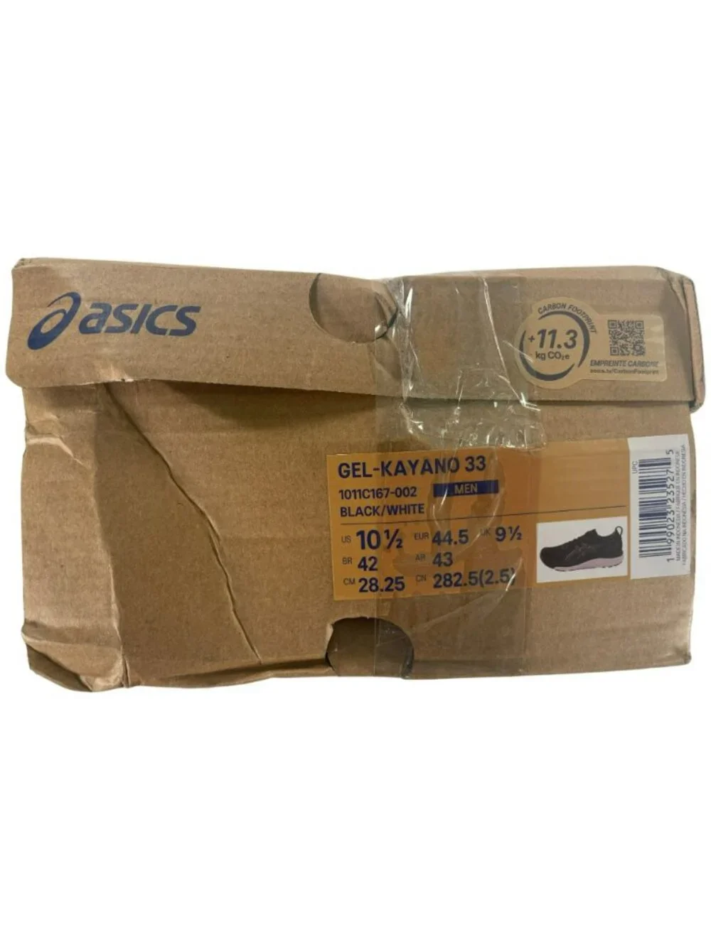 Asics Gel-Kayano 33 Running Athletic Sport Shoes Black/White Men's Size 10.5 NEW